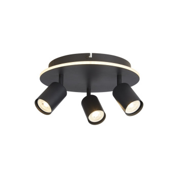 Svietidlá Searchlight - San Diego 3Lt Flush, Matt Black Metal | KÓD: 77230-3BK