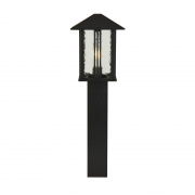 OUTDOOR 1LT WALL/PORCH LIGHT - BLACK WITH CLEAR GLASS DIFFUSER