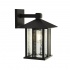1LT OUTDOOR WALL LGHT, BLACK WITH CLEAR DIFFUSER