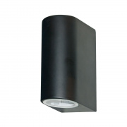 LED OUTDOOR & PORCH (GU10 LED) IP44 WALL LIGHT 2LT BLACK