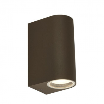 Svietidlá Searchlight - Eiffel Outdoor 2Lt Wall Light- Rustic Brown, Clear & Frosted | KÓD: 8008-2RUS-LED