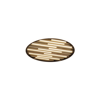 Svietidlá Searchlight - Equalise LED Flush, Matt Black and Wood | KÓD: 80980-49BK