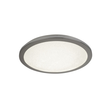 Svietidlá Searchlight - Scilly LED Flush  -  Chrome & Crystal Sand, IP44 | KÓD: 8100-40CC