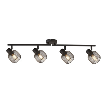 Svietidlá Searchlight - Meshy 4Lt Cage Bar Spotlight - Black Metal | KÓD: 81201-4BK