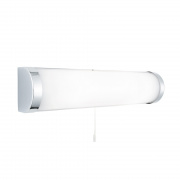 Poplar 2Lt Bathroom Wall Light - Chrome & Opal Glass, IP44