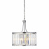 VICTORIA 5LT DRUM PENDANT, CHROME WITH CRYSTAL GLASS