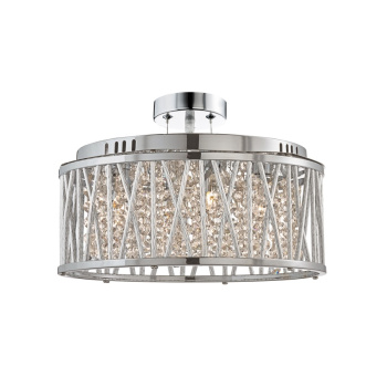 Svietidlá Searchlight - Elise 5Lt Pendant/Semi-Flush - Chrome & Crystal | KÓD: 8335-5CC