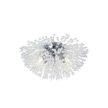 Svietidlá Searchlight - Sunburst 4Lt Flush - Chrome Metal & Glass Beads | KÓD: 83420-4CC
