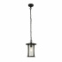PAGODA 1LT OUTDOOR POST (730MM HEIGHT) - BLACK WITH CLEAR GLASS