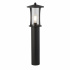 PAGODA 1LT OUTDOOR POST (730MM HEIGHT) - BLACK WITH CLEAR GLASS