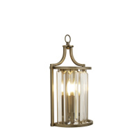 Victoria Wall Light - Antique Brass Metal & Clear Crystal - 8571AB 8571AB