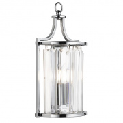 VICTORIA 1LT WALL LIGHT, CHROME WITH CRYSTAL GLASS
