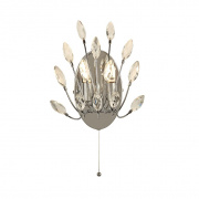PEACOCK 2LT WALL LIGHT WITH CRYSTAL