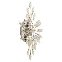 Peacock  4Lt Wall Light - Chrome Metal & Crystal - 86012-4CC 86012-4CC