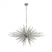 BOUQUET 1LT CHROME WALL LIGHT WITH CRYSTAL GLASS