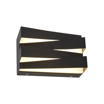 Svietidlá Searchlight - Section LED Wall Light, Sand Black Metal | KÓD: 86410BK