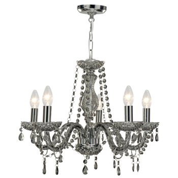 Svietidlá Searchlight - Marie Therese 5Lt Pendant - Smoked Grey Glass | KÓD: 8695-5GY