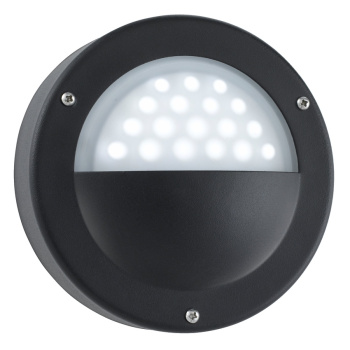 Svietidlá Searchlight - Bangor LED Outdoor Flush  -  Black & Polycarbonate, IP44 | KÓD: 8744BK