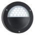 OUTDOOR LED CIRCLE WALL LIGHT - BLACK WITH FROSTED DIFFUSER