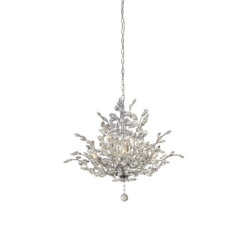 Svietidlá Searchlight - Bouquet  7Lt Pendant - Chrome Metal & Crystal | KÓD: 8807-7CC