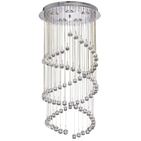 Hallway 5Lt Multi-Drop Pendant- Chrome Metal & Clear Crystal - 8843CC 8843CC