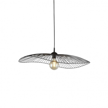 Svietidlá Searchlight - Wave Pendant Convertible to Flush - Black Metal | KÓD: 88550BK