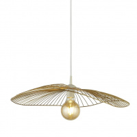 Wave Pendant Convertible to Flush - Black & Gold Metal - 88550GO 88550GO