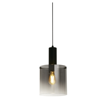 Svietidlá Searchlight - Sweden Pendant - Matt Black Metal & Smoked Ombre Glass | KÓD: 88910-1BK