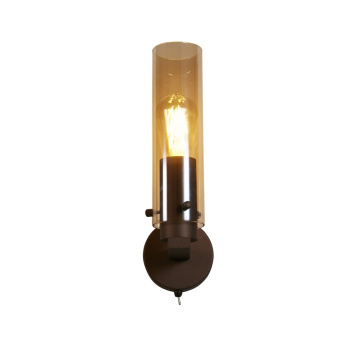 Svietidlá Searchlight - Sweden II 1Lt Wall Light - Mocha Metal & Amber Glass | KÓD: 88920-1MO