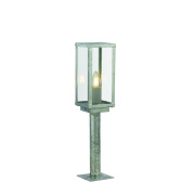 Box II 900mm Outdoor Post - Silver & Clear Glass, IP44