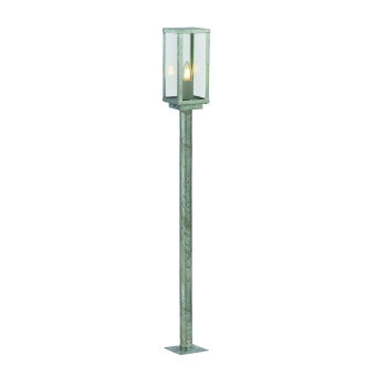Svietidlá Searchlight - Box II Outdoor Post - Galvanised Silver Metal & Glass | KÓD: 90151-900SI