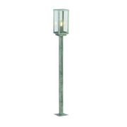 Box II 900mm Outdoor Post - Silver & Clear Glass, IP44