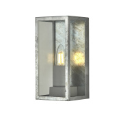 Box II 500mm Outdoor Post - Silver & Clear Glass, IP44