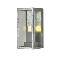 Box II Outdoor Wall Light - Galvanised Silver Metal & Glass - 90151SI 90151SI