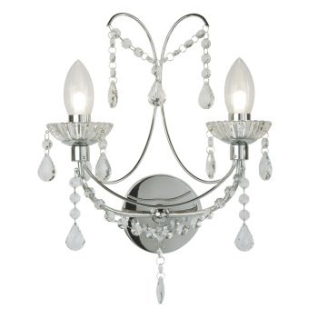 Svietidlá Searchlight - Autumn 2LT Bathroom Wall Light - Chrome Metal | KÓD: 9037-2CC
