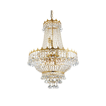 Svietidlá Searchlight - Versailles  9Lt Chandelier  - Gold Metal & Crystal | KÓD: 9112-52GO