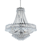 Versailles 13Lt Chandelier - Chrome Frame & Crystal