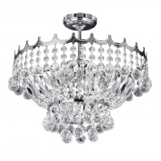 Versailles 5Lt Semi-Flush Light - Chrome Frame & Crystal