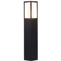 Avenue Outdoor Post - Black Metal & Matt White Polycarbonate - 91251-450 91251-450