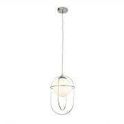 AXIS 1LT PENDANT - POLISHED BRASS  WITH OPAL GLASS BALL