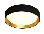 Gianna LED Flush -Black/Gold Shade & Acrylic Diffuser