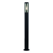 Batton 450mm Outdoor Post - Black & Smoked Diffuser, IP44