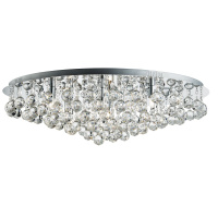 Hanna 8Lt Flush  - Chrome Metal & Clear Crystal - 9598-8CC 9598-8CC