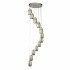 PLANETS27 LT PENDANT - CHROME FINISH WITH COPPER, CHROME, SATIN BRASS CAPS & CRYSTAL SAND