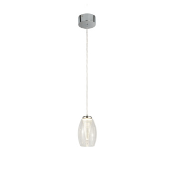 Svietidlá Searchlight - Cyclone Pendant  - Chrome Metal & Glass | KÓD: 97291-1CL
