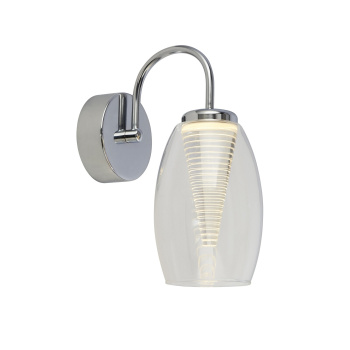 Svietidlá Searchlight - Cyclone Wall Light  - Chrome Metal & Glass | KÓD: 97292-1CL