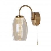 Cyclone Wall Light - Bronze and Champagne Glass