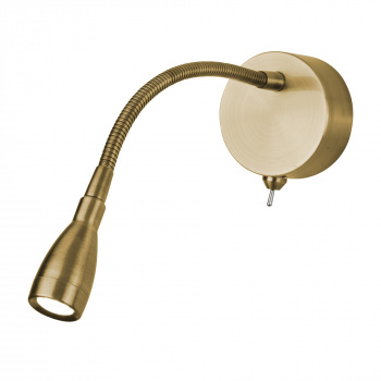 Svietidlá Searchlight - Flexy LED Adjustable Wall Light -Satin Brass | KÓD: 9917SB