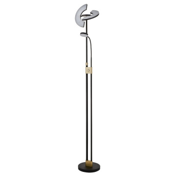 Svietidlá Searchlight - Gio Floor Lamp - Black & Satin Brass Metal | KÓD: EU1024MBSB