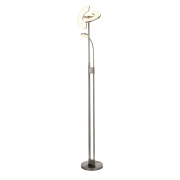 Gio LED Mother & Child Floor Lamp - Satin Nickel & Chrome